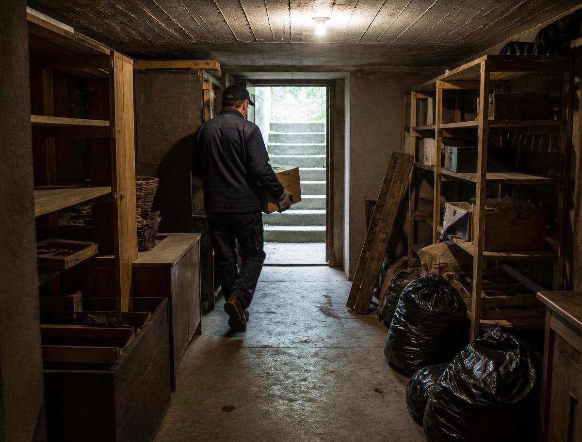 Keldriruumi tühjendamine – kastid ja vana koli
